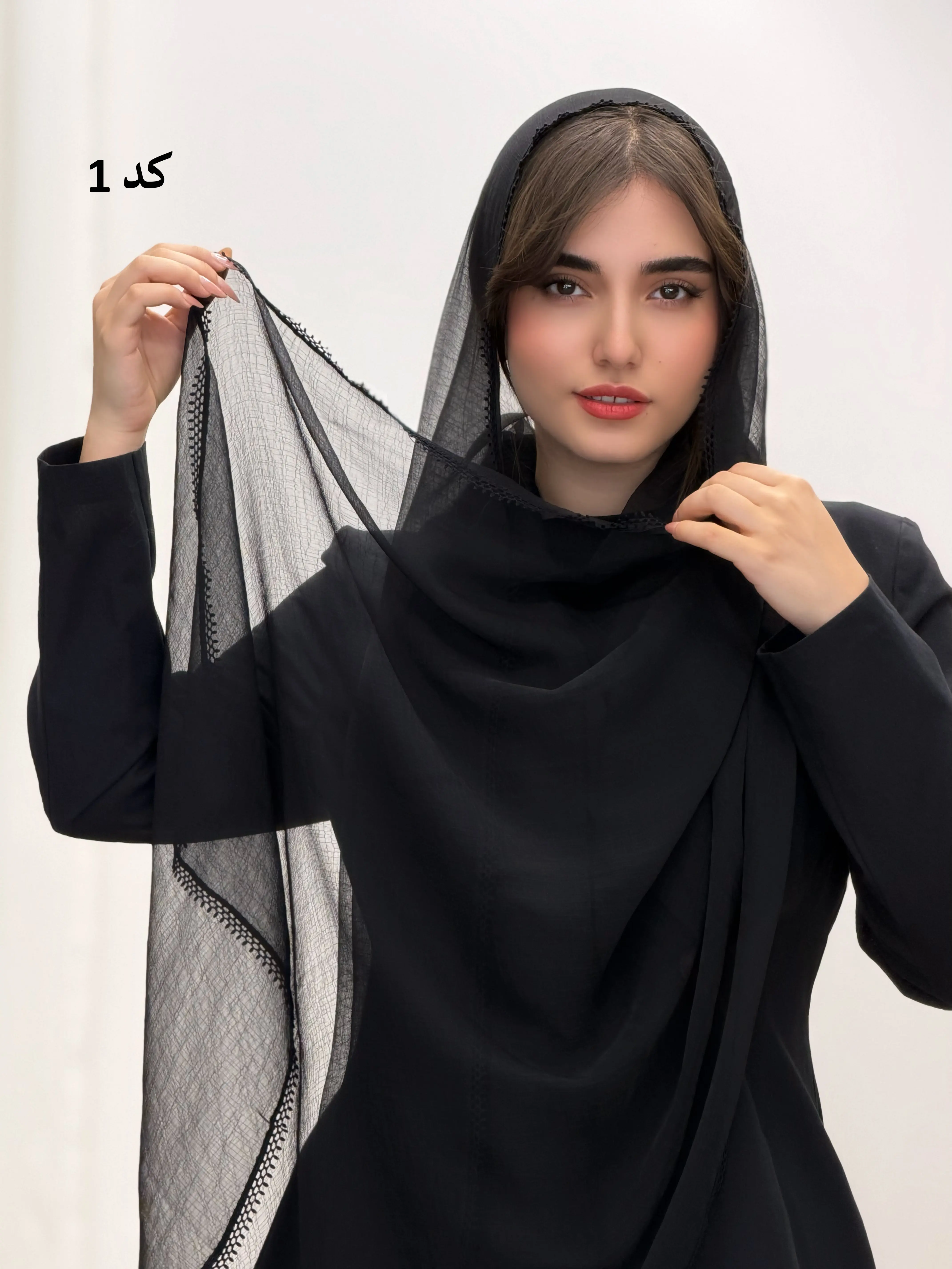 6564-شال حریر جواهر